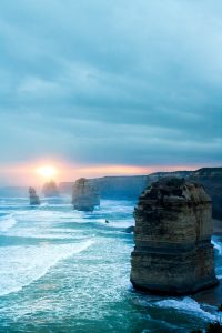12 Apostles in Victoria at sunrise with clouds